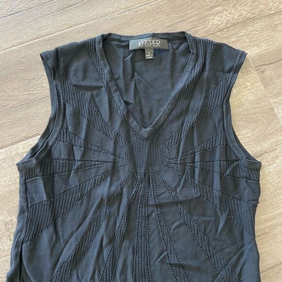 Kasper Black Tank Top - Picture 2 of 4